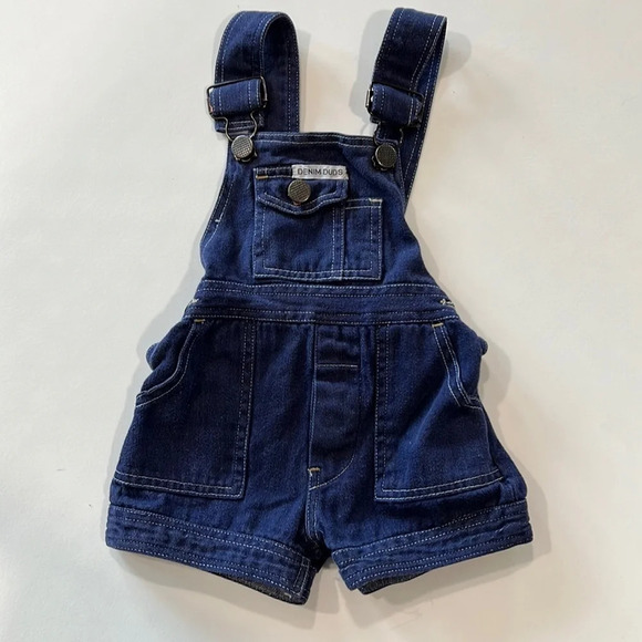Denim Duds - 2T, denim overall romper, vintage - Picture 1 of 7